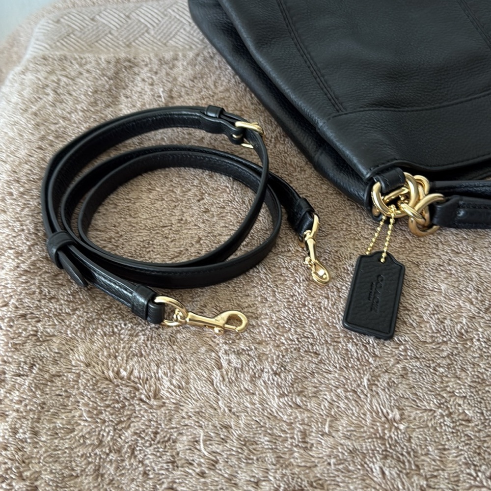 Coach Black Pebbled Leather Shoulder Bag L1781-F23537 - Picture 9 of 10